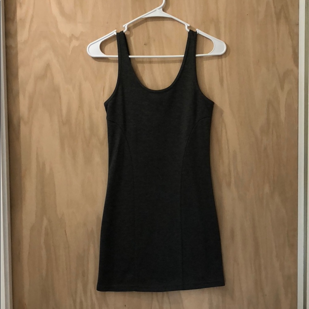 Dark gray mini dress